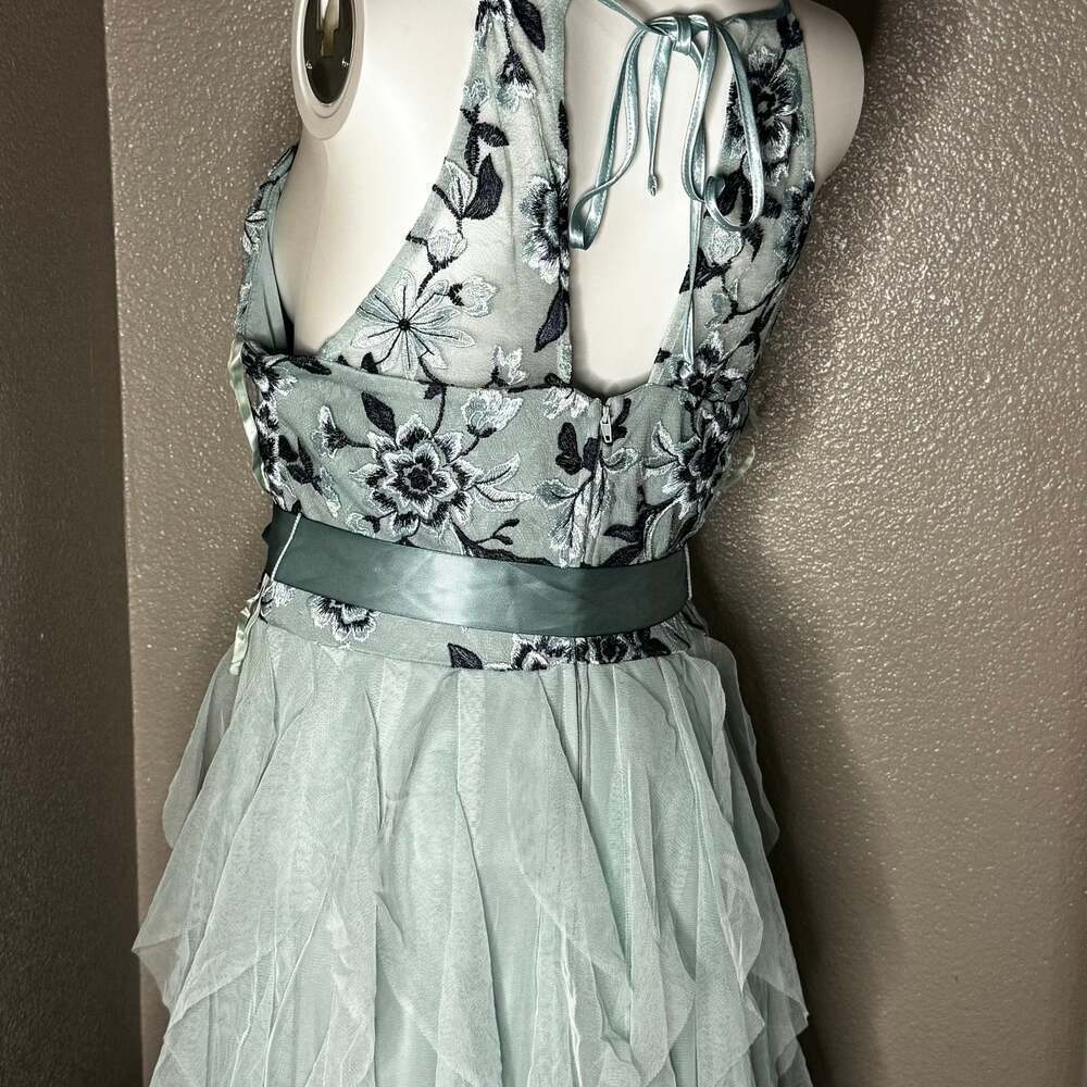 Amy Jane London Sofia Tulle Ruffled Maxi Dress in Gray - Picture 2 of 3